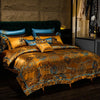 Chic Golden Luxury 4/6/11Pcs Bedding set Decorator Quality Jacquard Duvet Cover King/California King(94