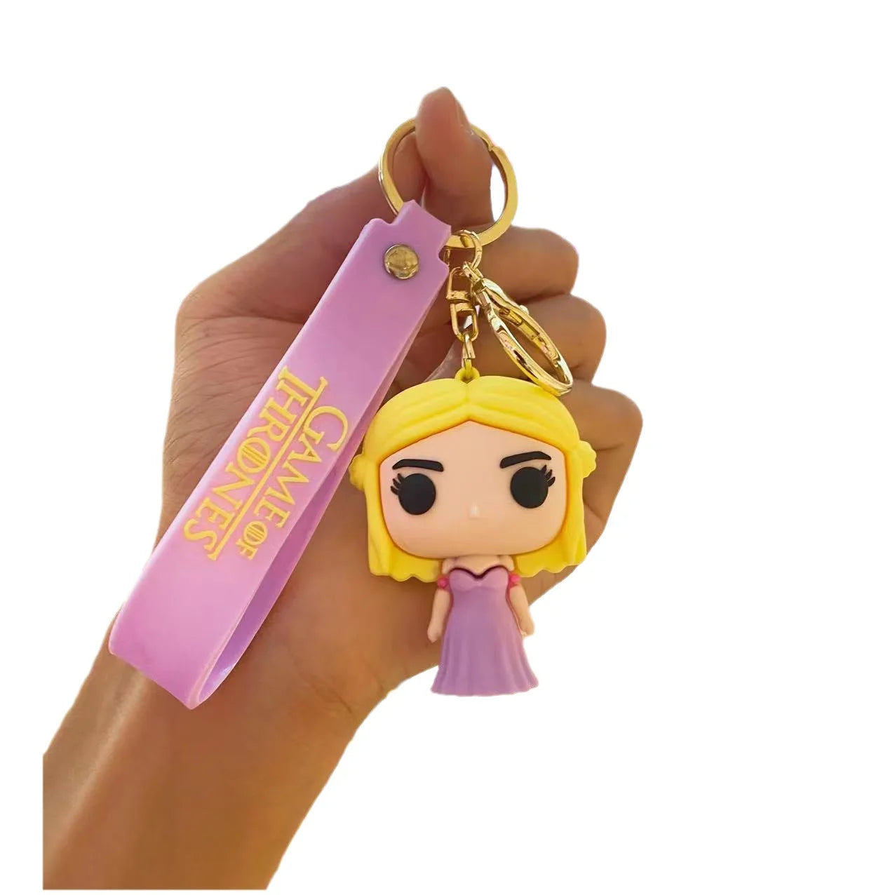 European American Movie Around Game Thrones Keychain 3D Action Figure Anime Doll Cartoon Night King Chain Bag Pendant