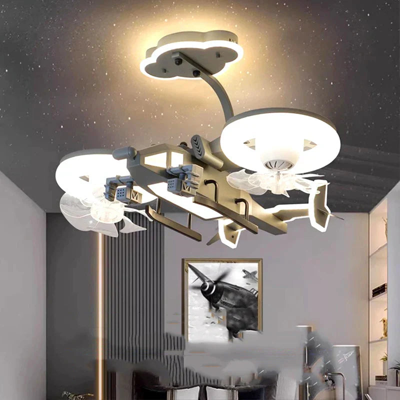 DecorBites™ Kids Bedroom Ceiling Fan with Light, Remote Control - Modern LED Lamp Decorbites