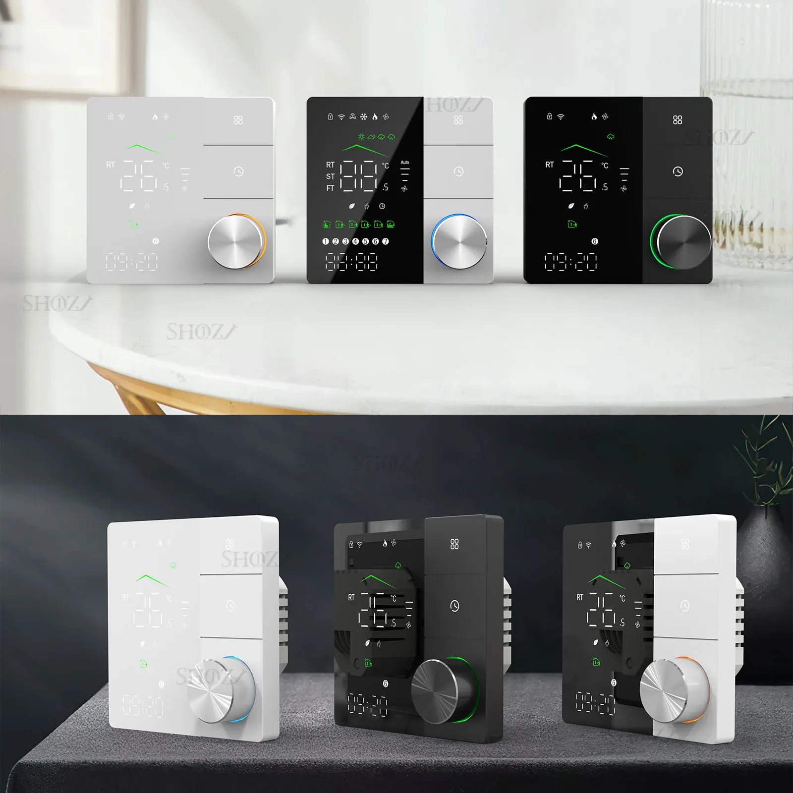 ZIGBEE&WIFI smart thermostat can be programmed for gas boilers/water valves/electric floors, floor heating infrared