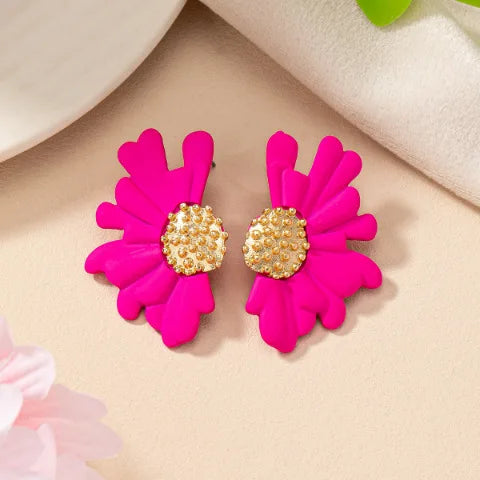 Simple Colorful  Flower Stud Earrings - Sexikinis Swim