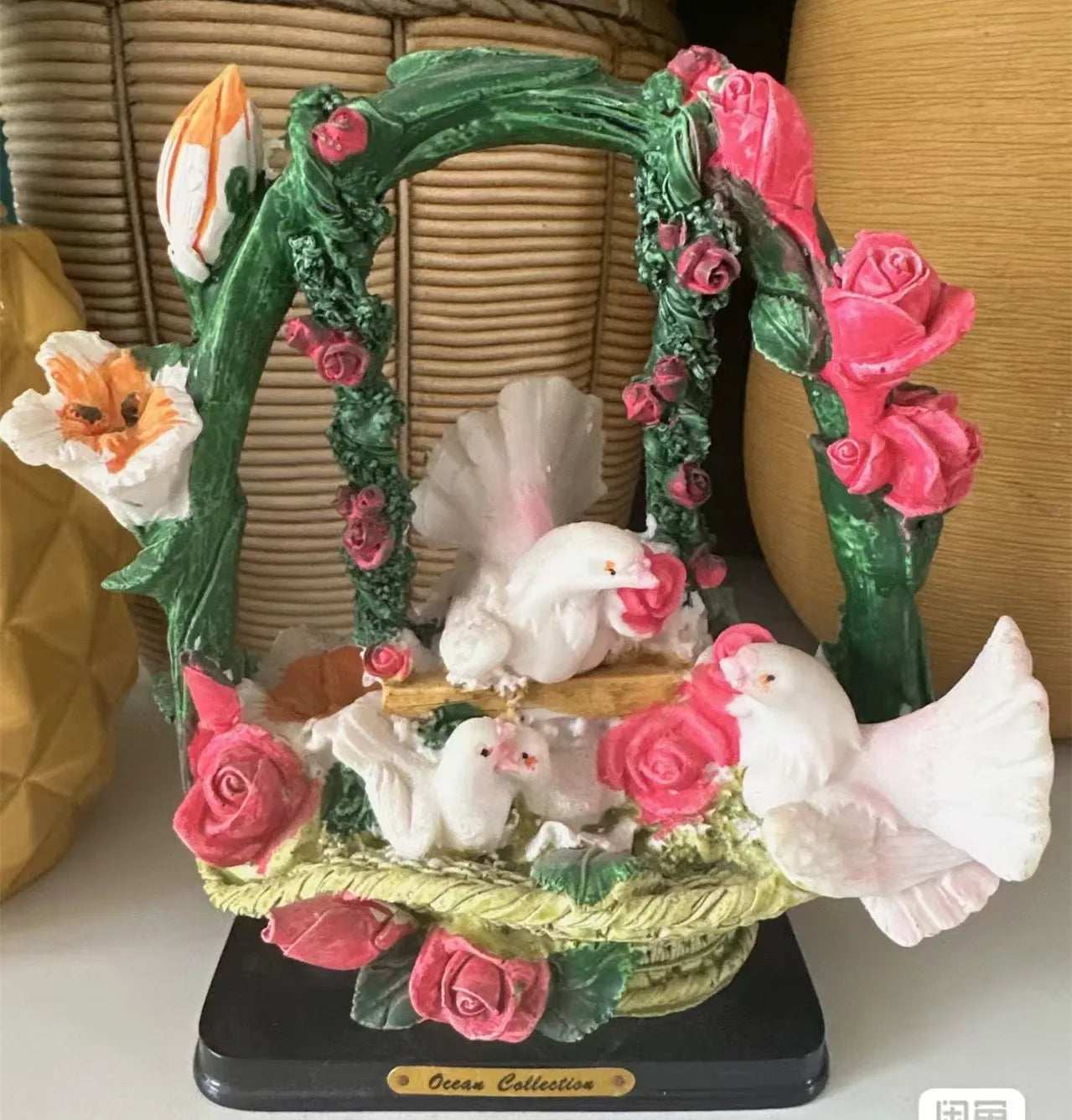 Resin Flower Jewelry Storage Box Vase Flower Basket  Jewelry Case Storage Jewelry Organizer Display Home Decor Ornament