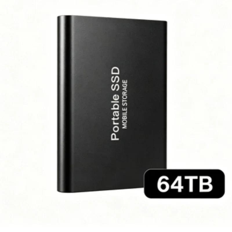 Portable External SSD, 1TB-16TB Large Capacity USB3.1 High Speed Solid State Drive, Lightweight Storage for Laptop, Desktop, Mac