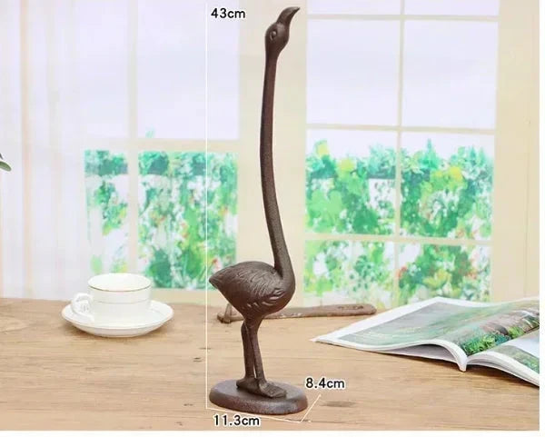 Vertical Giraffe Tissue Holders European Style Creative Cast Iron Handicraft Roll Paper Holder Kitchen Paper Home Storage Rack Gifts for You 'n Me