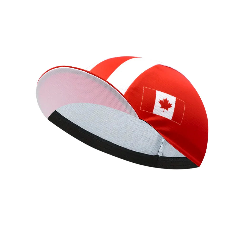 Classic Canada National Flag Pro Team Cycling Cap Riding Outdoor Sports MTB Bicycle Hat OneLoveCanada