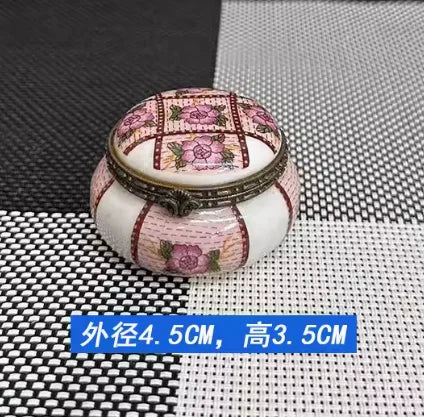 Cartoon 3D Relief Colorful Handdrawn Flower Tank Jar Jewelry Box Ring Box Tin Milk Jug Vase Tableware Household