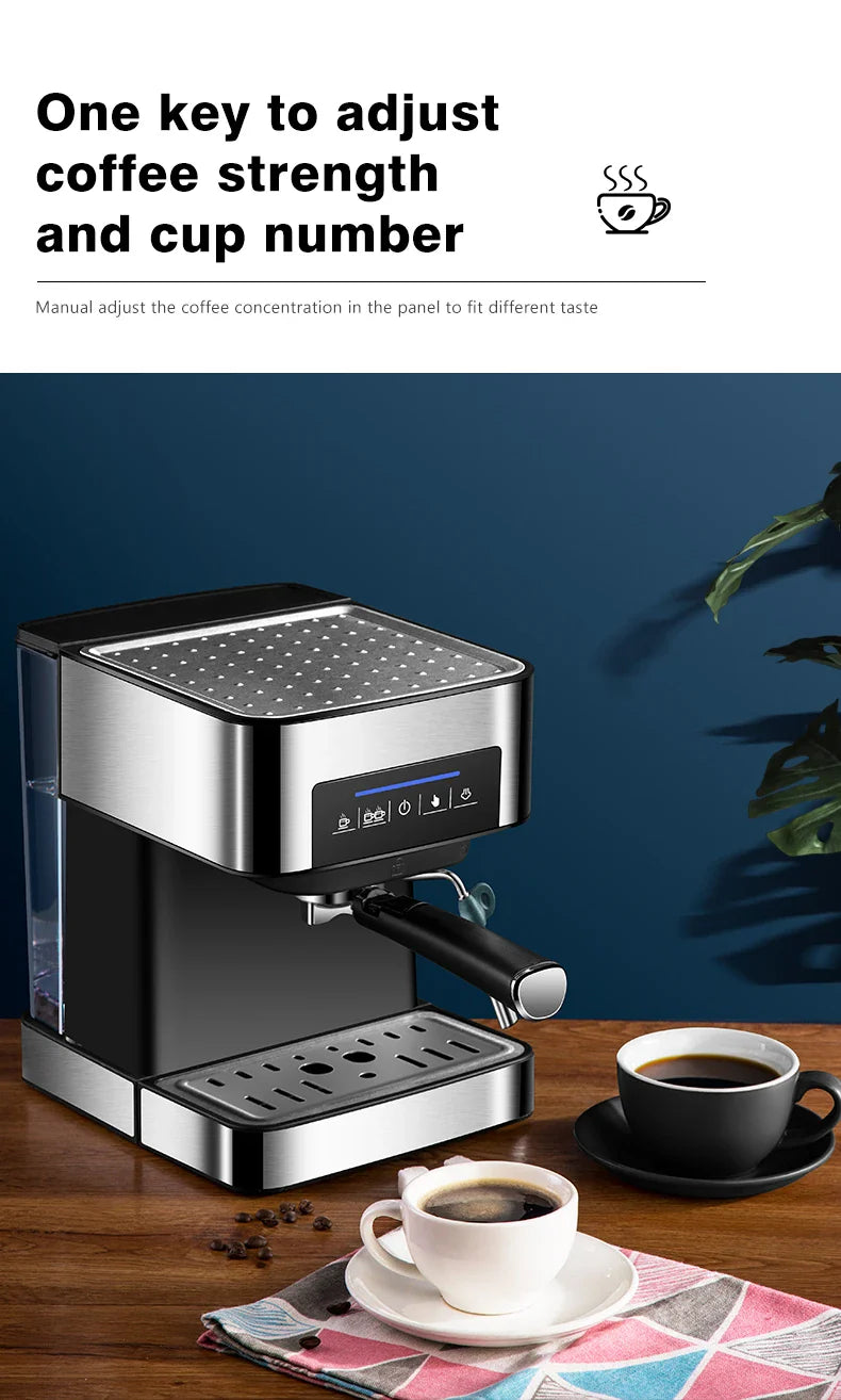 Semi-Automatic Espresso Machine 20Bar High Pressure Extractor 3-in-1