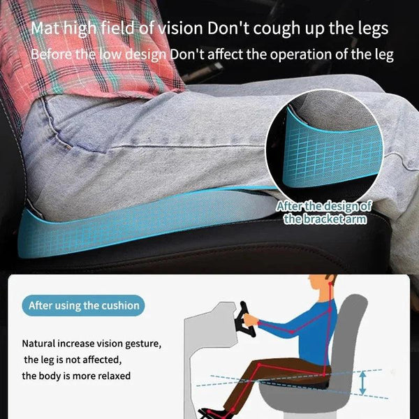 Orthopedic Memory Foam Seat Cushion – Non-Slip Tailbone & Sciatica Relief Pillow for Office Chair and Car Seat