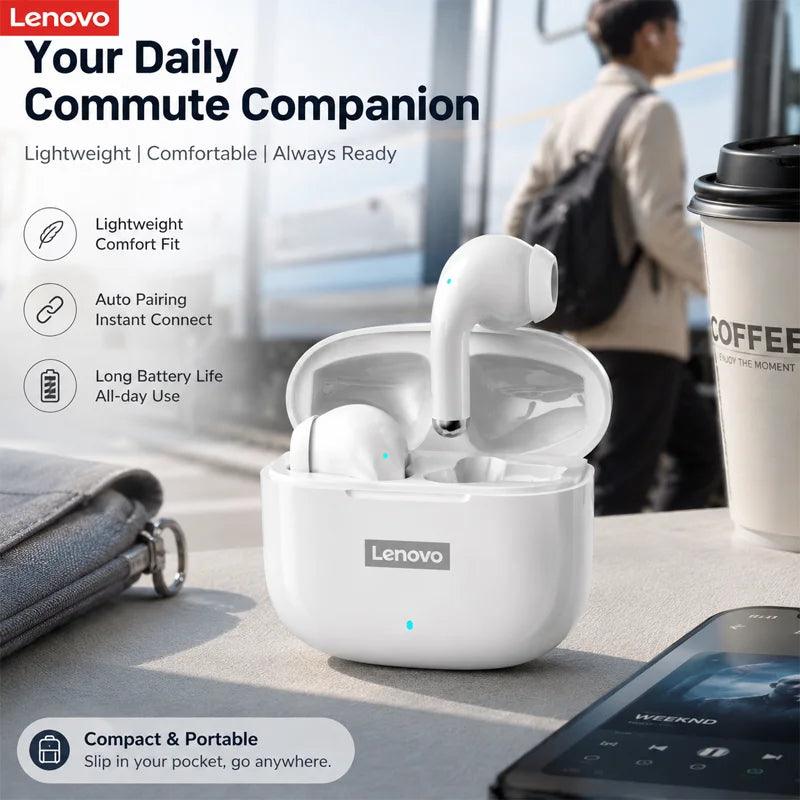 Lenovo LP40 Pro TWS Bluetooth 5.4 Wireless Headphones HiFi Stereo Earphones Gaming Sports Touch Control HD Call With Mic Earbuds