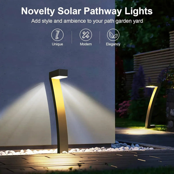 6Pack Bright Solar Outdoor Lights Pathway, 12 Hrs Solar Garden Lights, Auto On/Off for Outside Landscape Path Yard Walkway