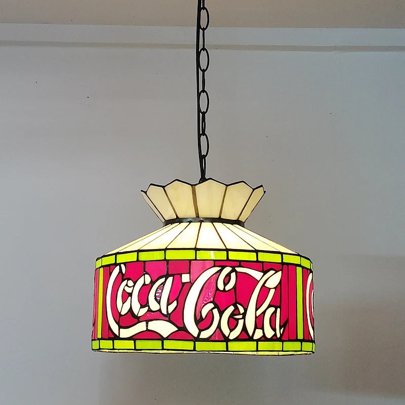 12-inch American-style Embankment Flower Chandelier Tiffany Style Milk Tea Shop Coffee Restaurant Glass Lighting E27 230V 220V