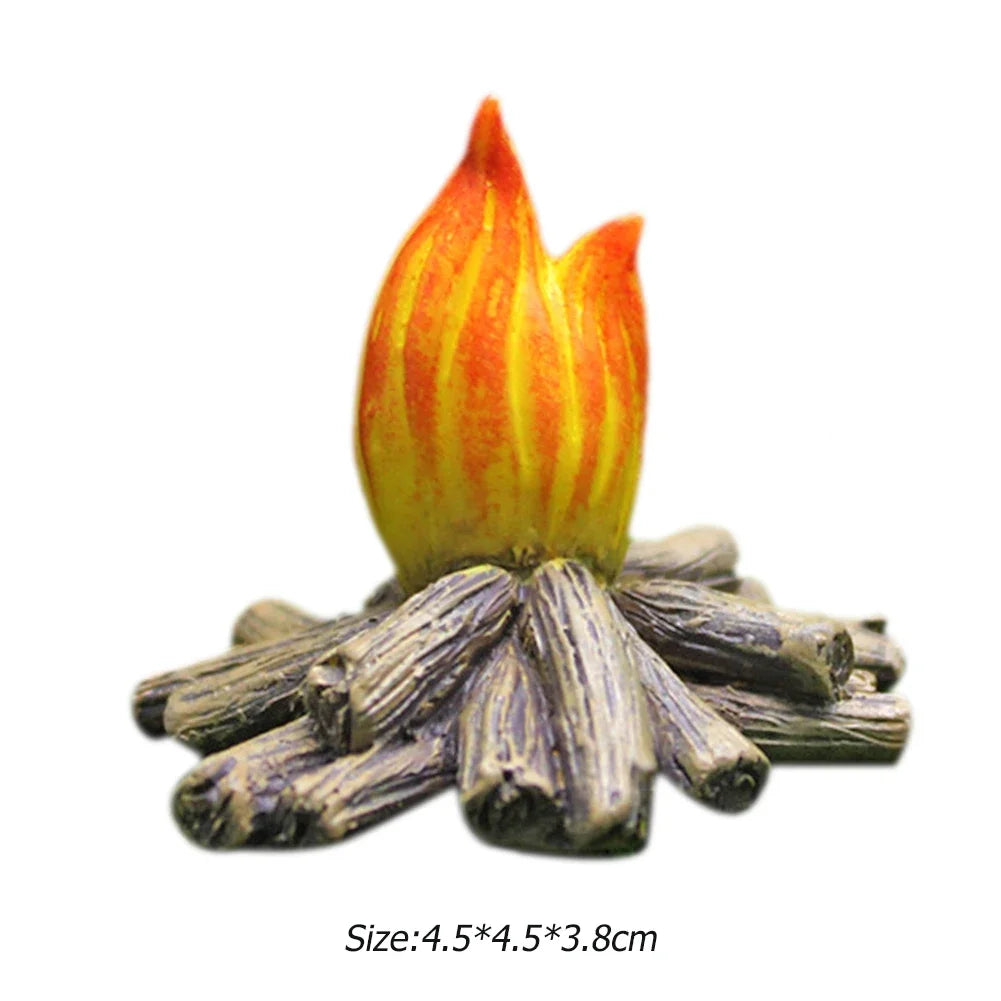 1pc Fairy Garden Drunk Gnomes Miniature Ornaments Set Mini Dwarf Bonfire Statues for Planter Flowerpot Decor Accessories