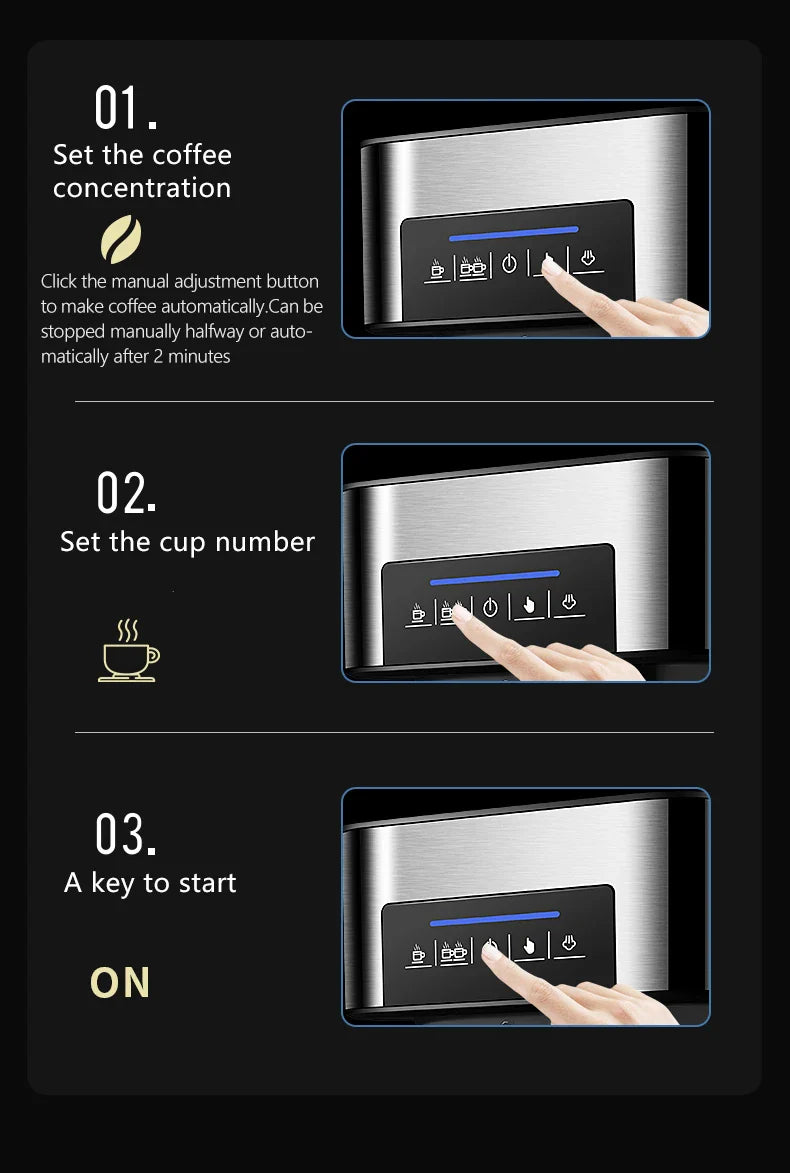 Semi-Automatic Espresso Machine 20Bar High Pressure Extractor 3-in-1