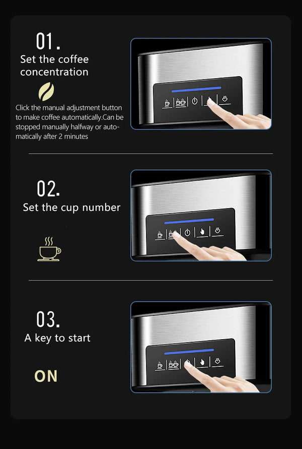 Semi-Automatic Espresso Machine 20Bar High Pressure Extractor 3-in-1
