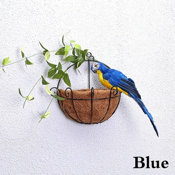 25/35cm Creative Handmade Simulation Parrot Animal Bird Garden Props Decoration Miniature Feather Lawn Doll Ornaments