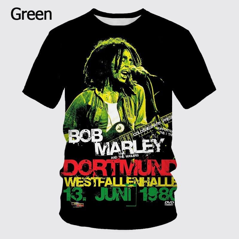 Bob Marley 3D Printed Men Oversized T-Shirt