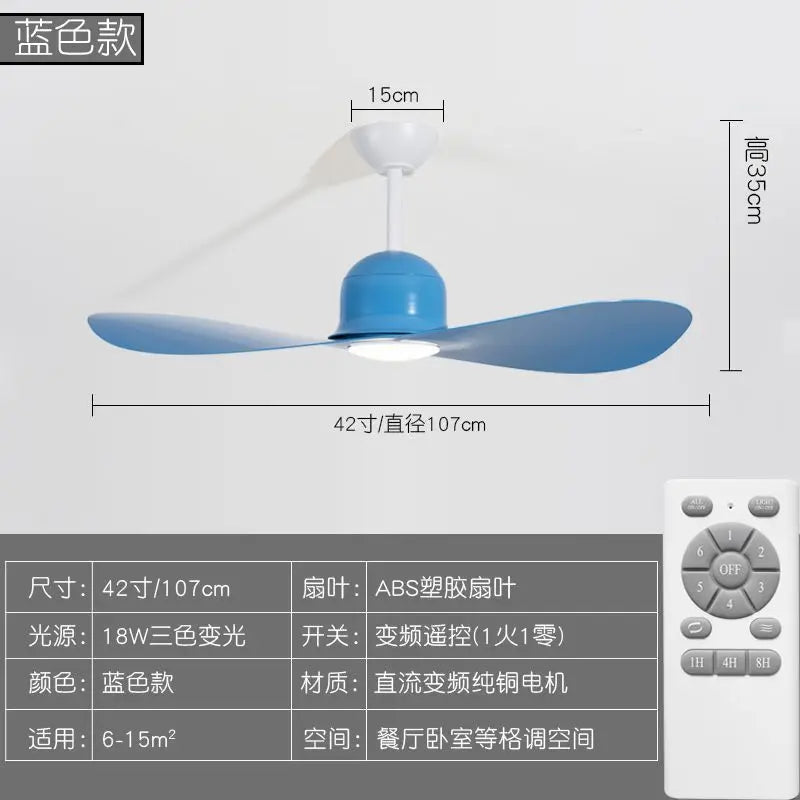 DecorBites™ Kids Double Leaf Ceiling Fan Light - Silent Operation with Adjustable Speed Decorbites
