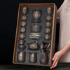 Luxury Purple Clay Tea Set High-End Home Office Complete Moving Gift Practical Present for Elders and Teachers with Gift Box