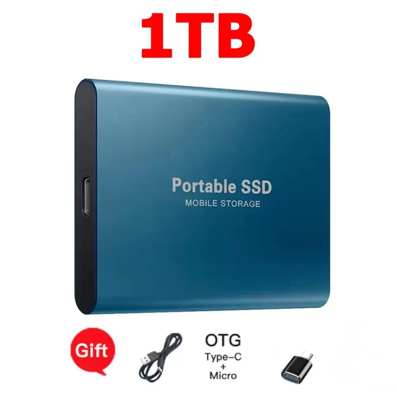 Reliable Slim Storage Device Portable External SSD 1TB 4TB 16TB 128TB High Speed for Notebook Laptop Computer
