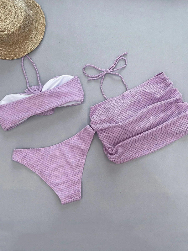 Sexy Crochet Mesh Three Piece swimsuit set - Gifts for You 'n Me