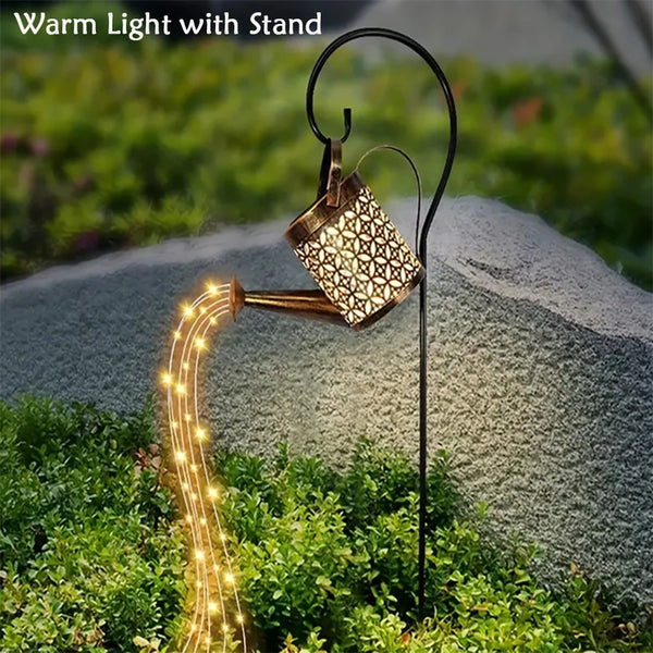 1pc Solar Watering Can with Lights,Solar Lanterns Outdoor Hanging Waterproof Garden Decor,Solar Garden Lights Yard Decorations