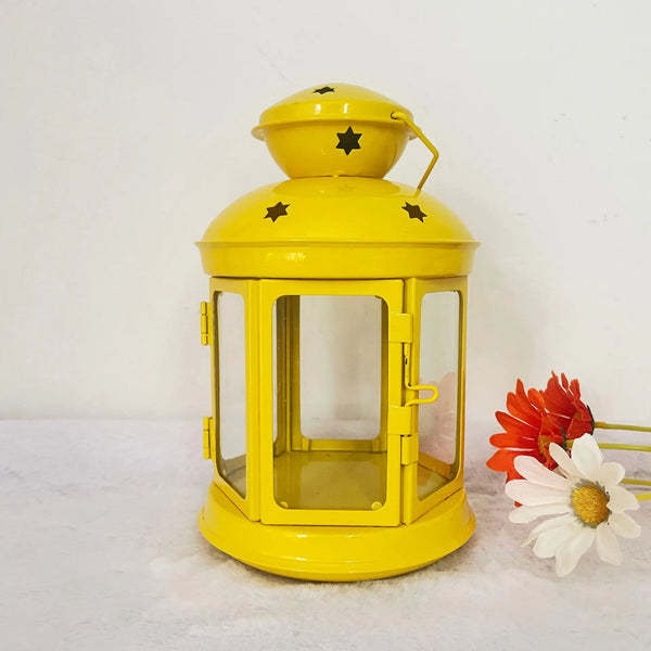 Yellow Colonial Candle Lamp