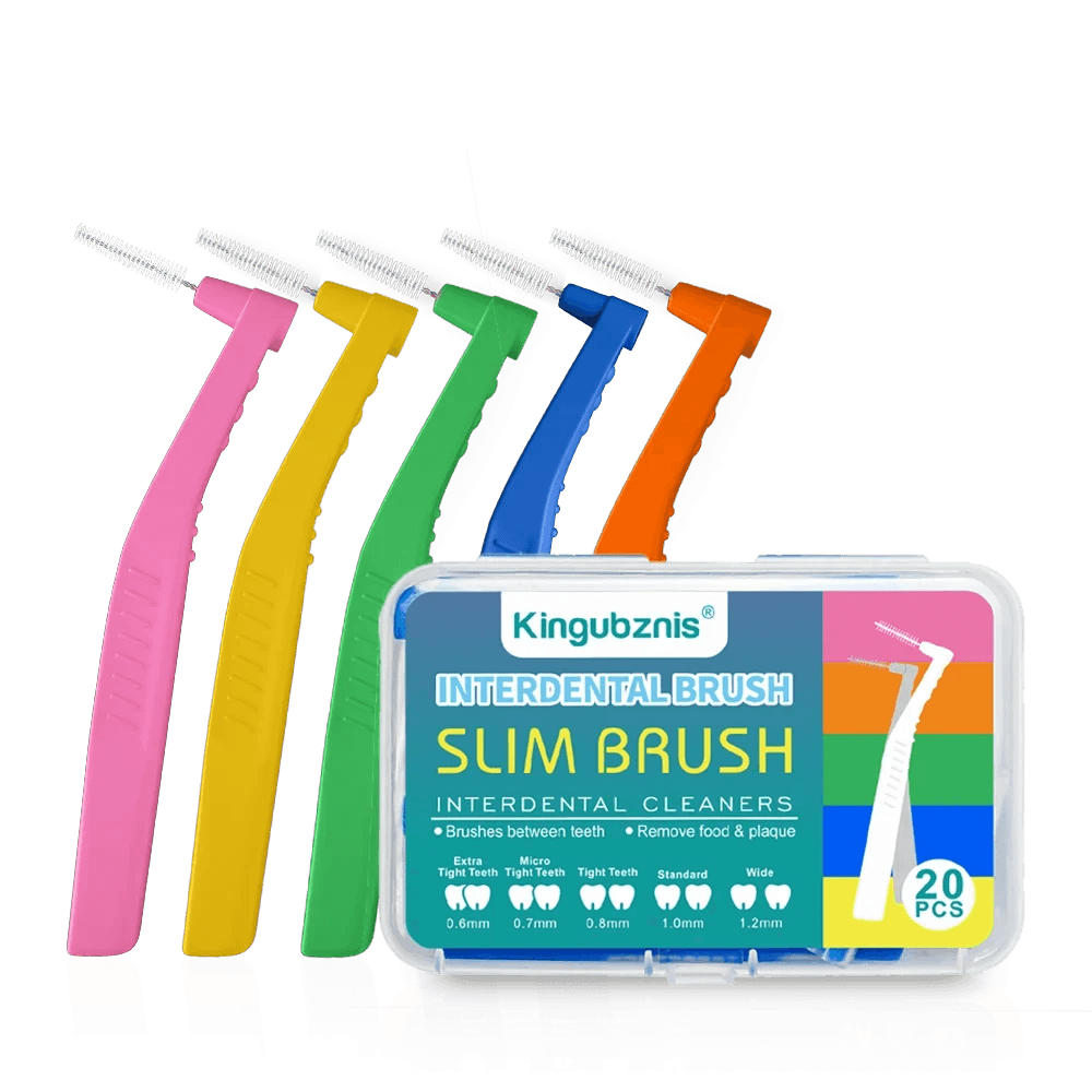 Kingubznis 20pcs  Interdental Brush For Dental Orthodontics Clean Between Teeth Cleaning Tools Soft Mini Brush With Dust Cover