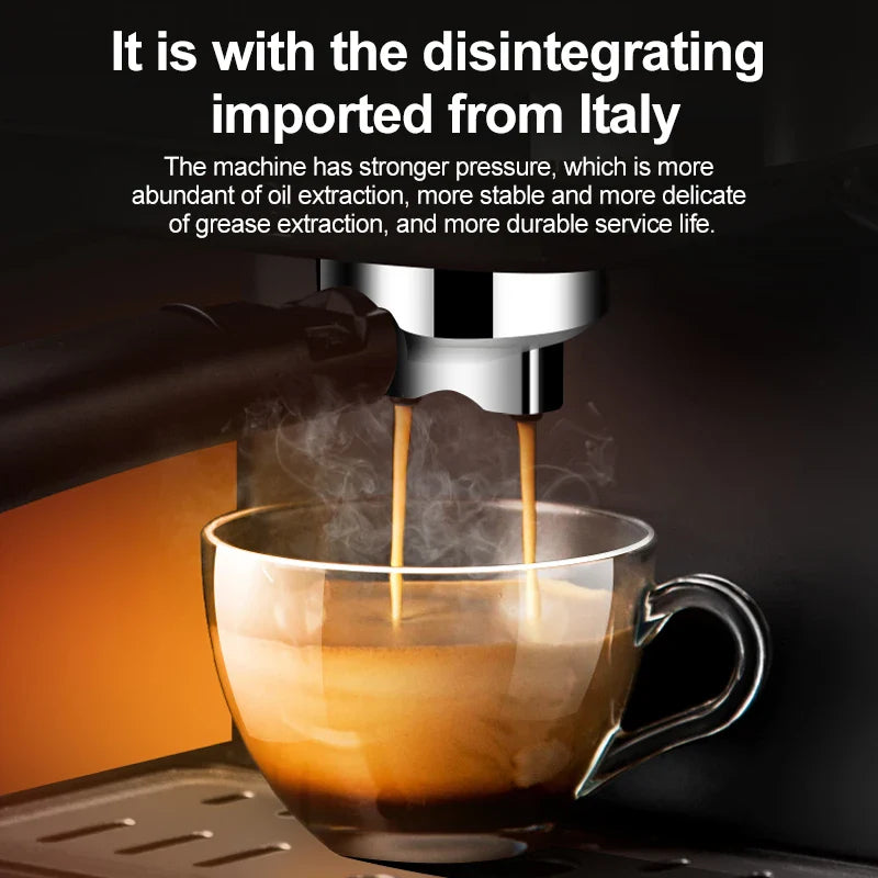 Semi-Automatic Espresso Machine 20Bar High Pressure Extractor 3-in-1