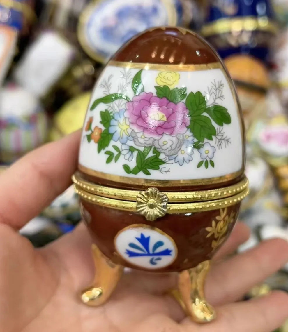 Ceramics Flower Jewelry Storage Box Vase Flower Basket Jewelry Case Storage Jewelry Organizer Display Gifts Home Decor Ornament