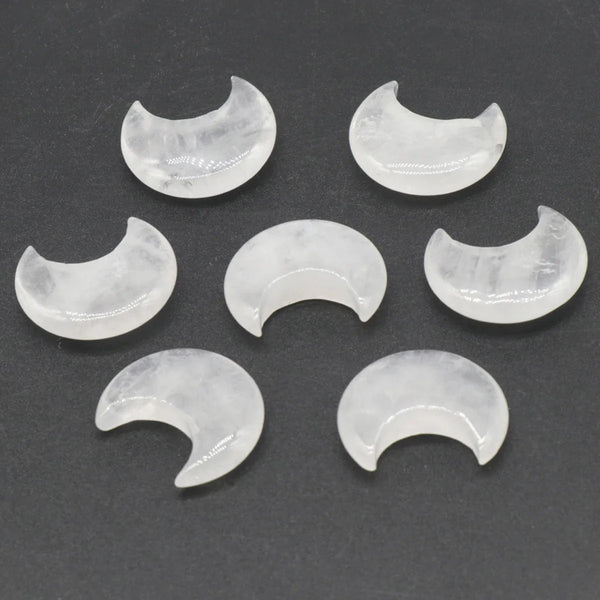 1pc Natural Stone Rose Quartz Amethyst Moon Carving Aura Healing Mineral Gem Home Decoration Ornament Gift