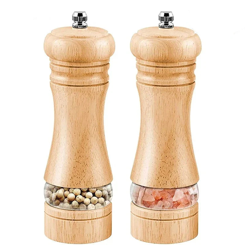 Acacia Wood Salt and Pepper Grinder Set