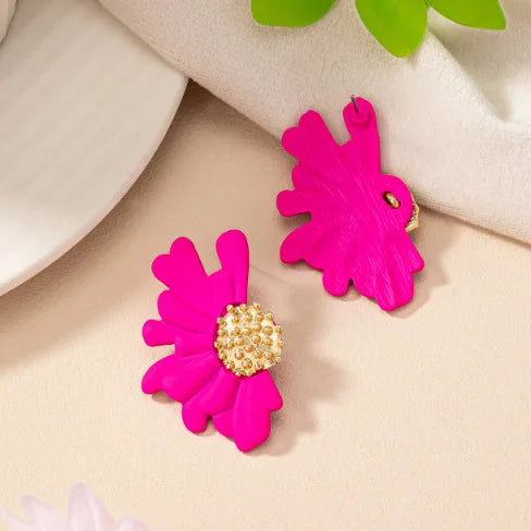 Simple Colorful  Flower Stud Earrings - Sexikinis Swim