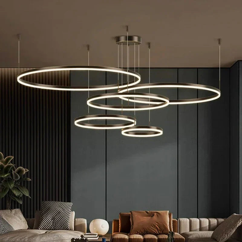 Antique Brass LED Chandelier