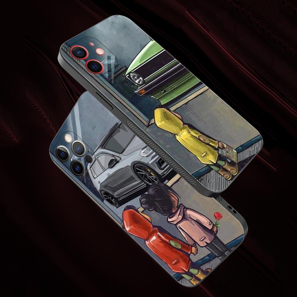 Boy Girl See Cool Sports Car Drift Case For iPhone 14 13 12 11 Pro Max Cover X XR XS Max 12Mini 13Mini 6 6S 7 8 Plus 5 5S Slim Back Cover Designer Matte Finish Hard Ultra Protective & Anti Shock