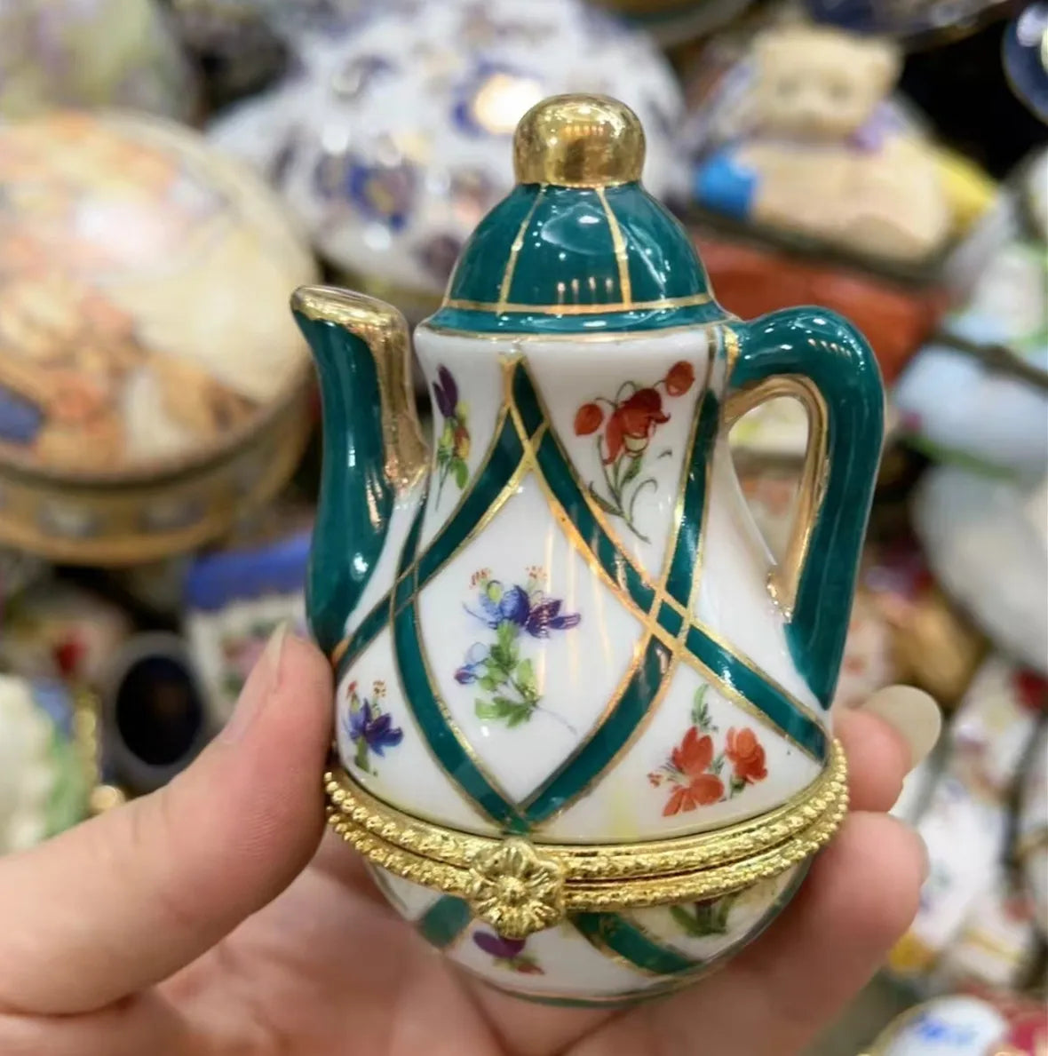 Ceramics Flower Jewelry Storage Box Vase Flower Basket Jewelry Case Storage Jewelry Organizer Display Gifts Home Decor Ornament