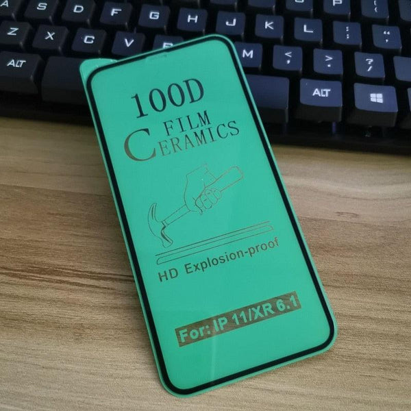 3PCS 100D Ceramic Protective Glass For iPhone 14 13 12 Mini 11 Pro XR XS Max X 8 7 Plus SE 2020 Soft Screen Protector Film Series Tempered Glass Screen Protector