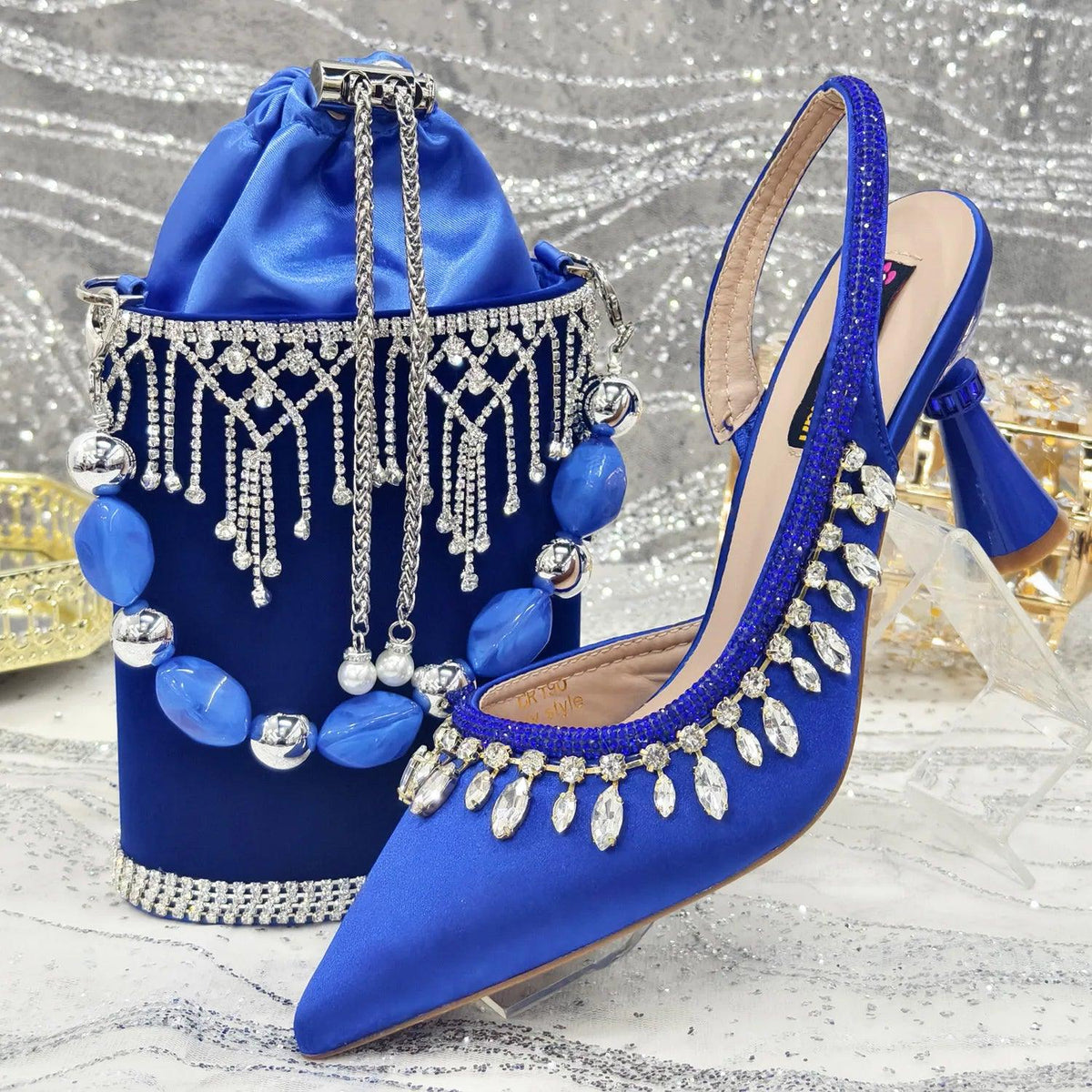 Latest Women Heels Shoes and Bags Set - ED-67