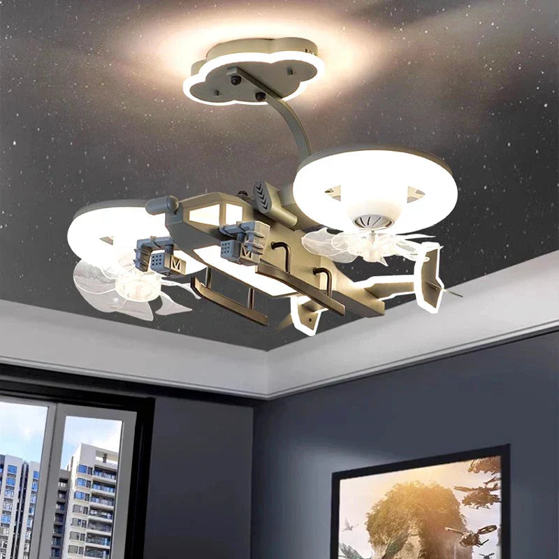 DecorBites™ Kids Bedroom Ceiling Fan with Light, Remote Control - Modern LED Lamp Decorbites