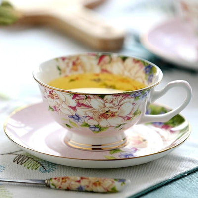 220ML, fine bone china vintage tea cup set, craft tea cup with saucer, porcelain coffee cup, cafeteira porcelain cup and saucer