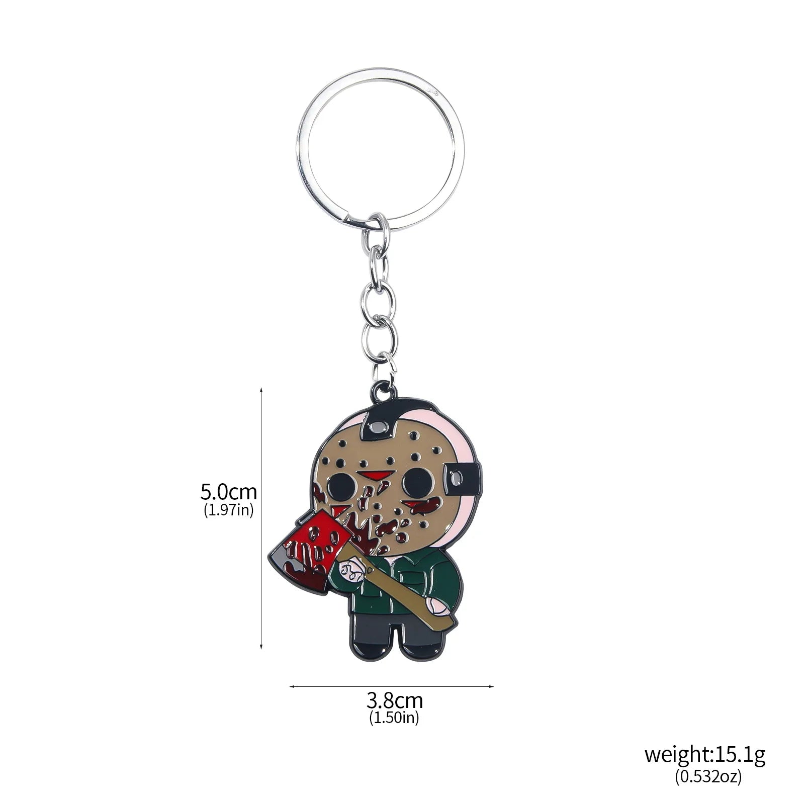 New Cartoon Anime Horror Killer Enamel Keychain Pendant Jack the Ripper Black Friday Keyring Cosplay Props Men Women Bag Jewelry