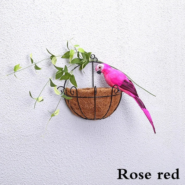 25/35cm Creative Handmade Simulation Parrot Animal Bird Garden Props Decoration Miniature Feather Lawn Doll Ornaments