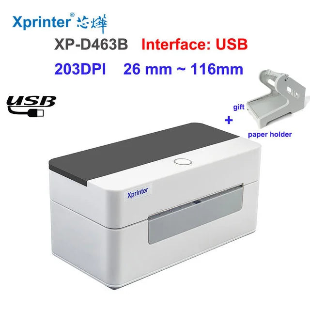 463B Thermal Label Printer 100*100 /150 Bluetooth Shipping Express Barcode Printer Label Holder POS For MacOS/Windows/Android