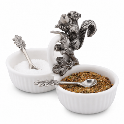 Squirrel Double Salt Cellar