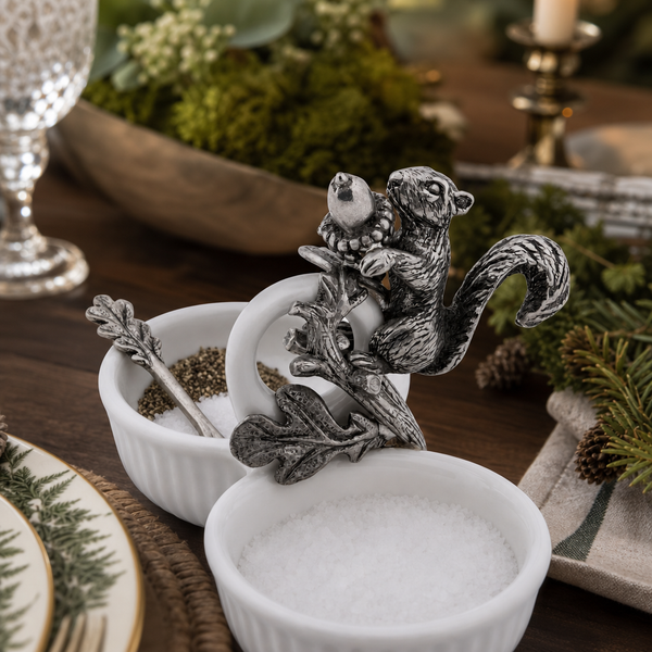 Squirrel Double Salt Cellar