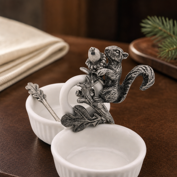 Squirrel Double Salt Cellar