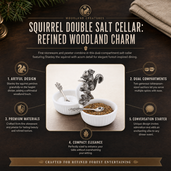 Squirrel Double Salt Cellar