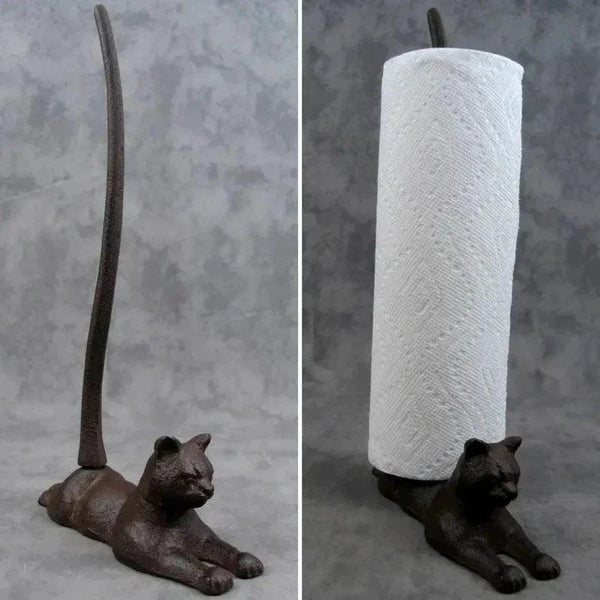 Yoga Frog Paper Holder Resting Cat Paper Towel Holder Roll Towel Organizer Rack for Kitchen Floor Countertop Living Room Decor DSers Fulfillment