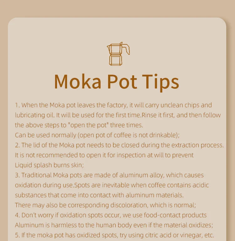 Italian Coffee Moka Pot Set Suitable for Home and Office