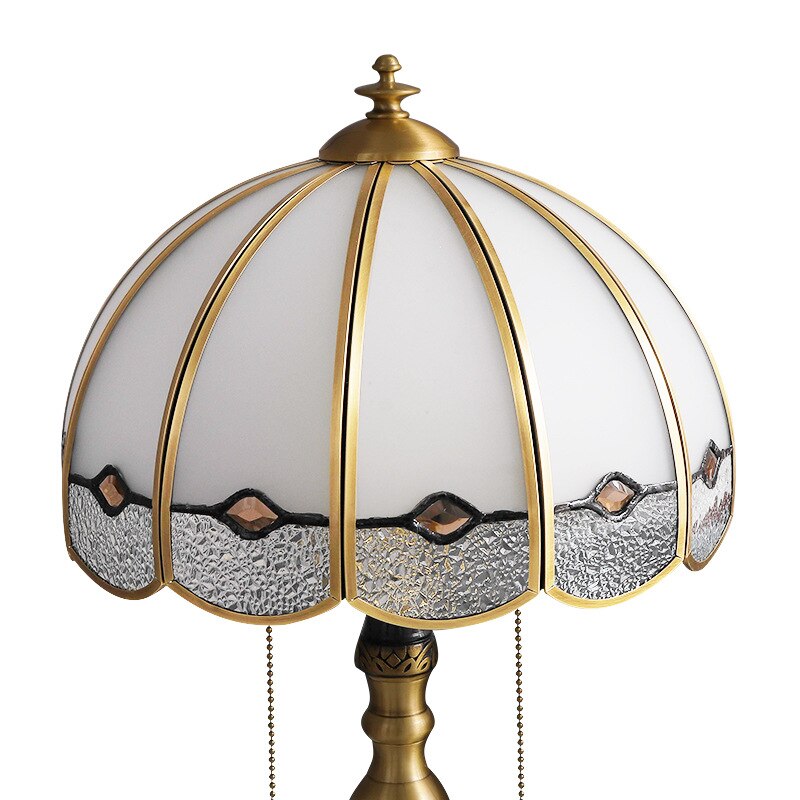 Vintage All Brass Floor Lamp LED American New Chinese Living Room Sofa Side Lamp European Bedroom Bedside Floor Lamp