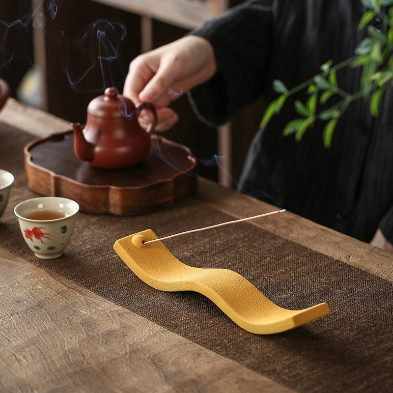 Ceramic Handicrafts Wave Incense Stick Holder